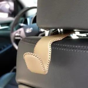 자동차수납 차량용 뒷좌석 다용도 후크 걸이 고리 싱글형 베이지