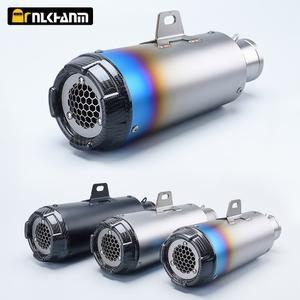 범용 오토바이 배기 시스템 개조 SC 탄소 섬유 커버 탈출 머플러 400 z900 R3 MT09 용 51mm