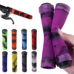 1쌍 자전거 그립 핸들바 커버 소프트 고무 충격 흡수 산악 MTB BMX 스쿠터 주먹