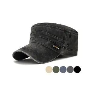 빈티지 군모 모자 워싱 챙 짧은 볼캡 밀리터리 스타일 (WCF69DA)