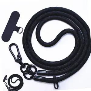 휴대폰 분실방지 스트랩끈 패드 행온택 목걸이 블랙 스트랩