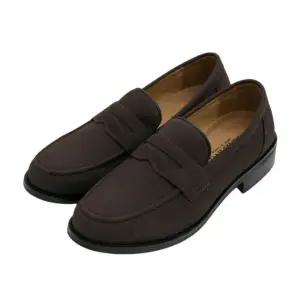 소프트 스웨이드 남성 슬립온 로퍼-브라운 미끄럼방지