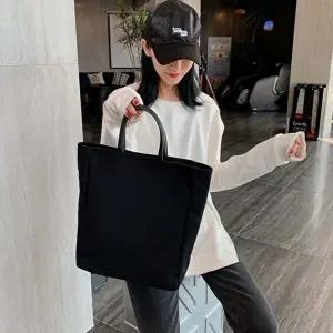 힙색 쿨샵 여성 스퀘어 토트백 사계절사용 캔버스 에코백