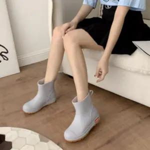 작업용 남녀공용 장화 워커 장마철 둥근코 발편한 방수 레인부츠