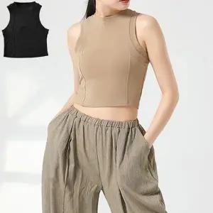 여성 요가복 상의 민소매 스포츠 나시 성인 필라테스복 요가 트레이닝복 흡한속건 무용복 발레복 운동복