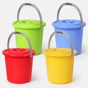 손잡이 양동이 뚜껑 버켓 16.5L 청소 세차물통 4color