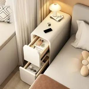 모던 슬림협탁 모듈 수납함 슬림 협탁 틈새 서랍장 다크그레이 미니 수납장 유럽풍