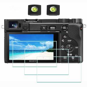 ULBTER 소니 A6600 A6400 A6300 A6100 A6000 [3개]용 액정보호필름 & 핫 슈 커버 9H 경도 강화 유리 알파 6600 6400 6300 6000 6100용