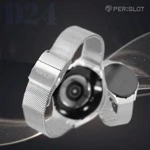 [퍼슬랏] 밀레니즈 메탈 밴드 스트랩 D24 삼성 갤럭시워치6 5 4 실버