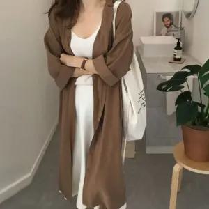 [이지커머스]로브 스타일 롱셔츠 자켓 간절기 아우터 직장인룩 울자켓 퍼자켓 여성자켓 퀼팅자켓 재킷