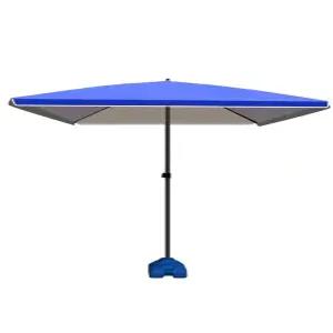 사각 파라솔 받침대포함 블루 정원파라솔 받침대 튼튼한 야외 홀딩 초대형