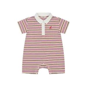 [캉골키즈](광주신세계)[베이비] 쿨맥스 피케 스트라이프 롬퍼 SB 0D08 브라운 (BSBCBS0D080BR)