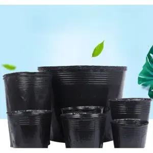 대형 비닐 화분 모종 포트 일회용 컵 검정 봉지 원형 플라스틱 묘목 트레이 대량