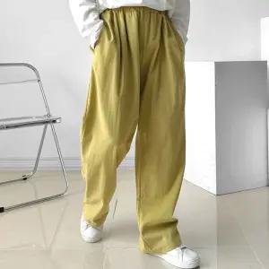 남성 투턱 주름 편한 체형 커버 통큰 와이드 팬츠 Jzb2+4HPw