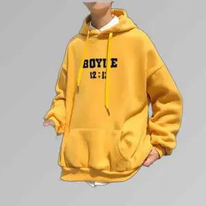 3컬러 남성 베이직 레터링 기모 후드티셔츠