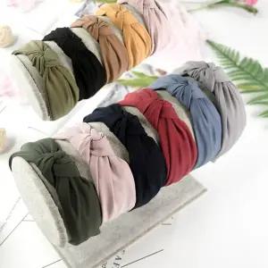 매듭 빈티지 패브릭 베이직머리띠 넓은 헤어밴드 DjU8+8hMy