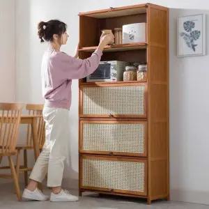 다용도 거실 라탄 미니수납장 수납장 높은 빈티지