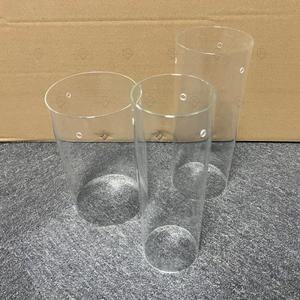 D81012cm 투명 원통형 유리 갓 교체 조명 부품 긴 튜브