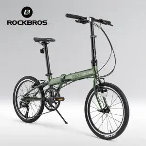 ROCKBROS 접이식 자전거 Shimano 8 단 알루미늄 합금 프레임 V 브레이크 경량 성인 남녀 조절 가능 20 인치