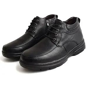 [알티피아]남성 겨울 컴포트화 털신발 데일리 가죽 방한 신발 따뜻한부츠