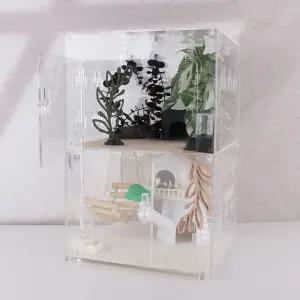 4mm 투인원 사육장 30x30x45 도마뱀사육장 아크릴사육장 크레스티드게코 도마뱀집