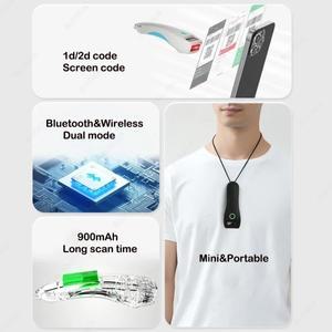 미니 블루투스 바코드 스캐너 패킷 무선 QR 리더 휴대용 1D 택배 물류 상점용