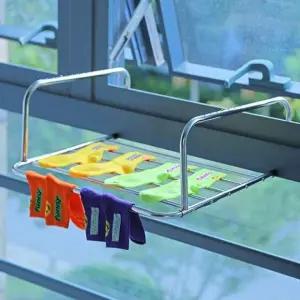 원룸 베란다 공간활용 창틀 빨래 건조대 창문 미니 접이식