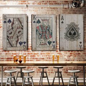 빈티지 홀덤펍 인테리어 카페 레트로 터 액자 디스플레이 포커액자 소품 술집 벽장식