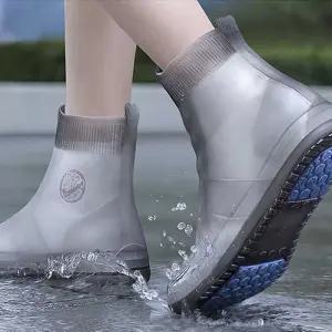 비올때신는운동화 비오는 날 신발 레인 커버 덧신 실리콘 위 장화