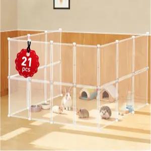 21 패널 16.5인치 H 소형 동물 플레이펜 토끼 고양이 병아리 오리 햄스터를 위한 미끄럼 방지 내구성