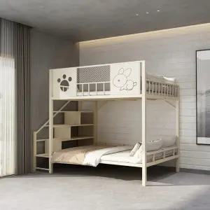 층 탱크벙커침대 아지트탱크 수납계단 성인 보관함 동굴 철제