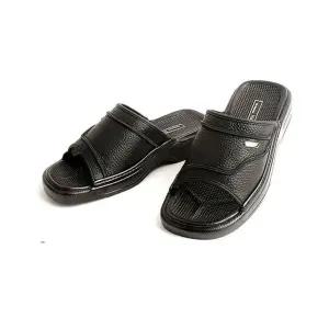 터보 남성슬리퍼 신사용 이중박음질 지압 가죽 사무실