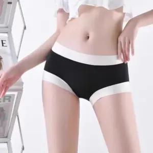 부드럽고 심플한 투톤 심리스 여성 여자 모달팬티 여성 팬티 면 여자 모달 심플