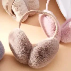 겨울철 보온 한파 접이식 털 귀마개 퍼 귀도리 1+1 cVE8+5htN