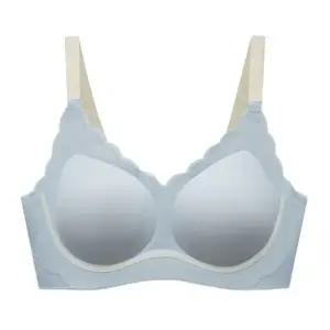 물결 배색 심리스 브래지어 편한 브라