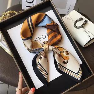 여성 고급스러운 패턴 6종 실크 스카프 SCF004 팔찌 nuv8+7REm