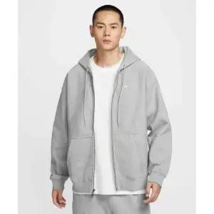 나이키 솔로 스우시 풀집 플리스 후디 M - 다크 그레이 헤더라이트 스모크 그레이화이트 HV1085-063 267589