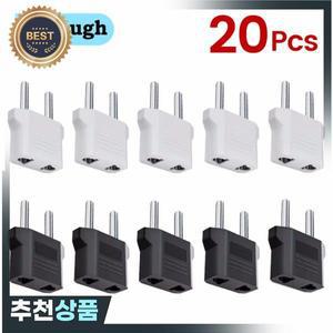 Elough 1-20pcs 전기 소켓 플러그 어댑터 미국 EU 전원 여행 변환기  KR 유럽