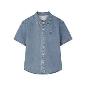 C로고 데님 반팔셔츠 블루 CK2602SS27BL