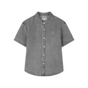 C로고 데님 반팔셔츠 그레이 CK2602SS27GR
