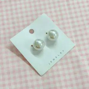 빅 진주 은침 혼주 한복 웨딩 데일리 귀걸이 14mm 용귀 흑 걸이