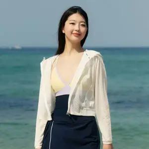 아레나 컴피 집업 커버업 A5BL1PN05 OWT,BLK 2294066