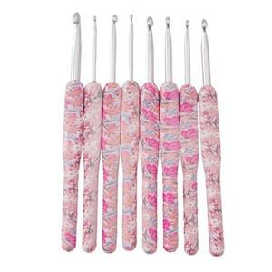 도구 세트 크로 셰 프린팅 알루미늄 수동 DIY OPP 가방 8 개 포함