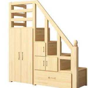 계단서랍장 나무서랍장 원목 4단 복층 옷장 수납장 자취방