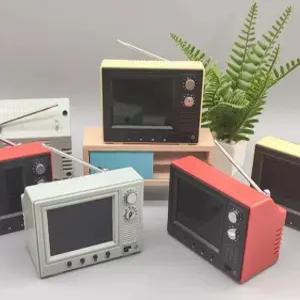 옛날티비 브라운관티비 레트로 초소형 흑백 미니 노랑