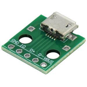 10피스 마이크로 USB DIP 어댑터 5pin 암 커넥터 B  PCB 변환기 핀 보드 2.54 브레드 스위치 SMT 어머니 좌