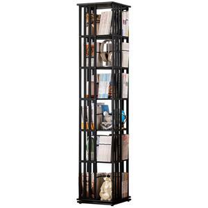 거실 코너용 회전형 5단 원목 책장