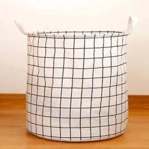 체크무늬 빨래통 3종 접이식세탁바구니 런드리백