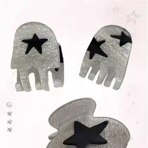 미니 헤어클립 옆머리 잔머리 포인트 실버 펄 별 집게 데일리 힙합