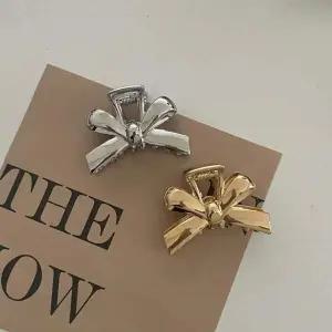 메탈 도금 실버 골드 미니 꼬임 리본 발레 헤어집게 앞머리 옆머리